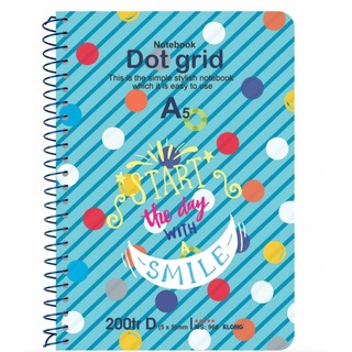 Sổ lò xo đơn ruột chấm Dot Grid A5 - 200 trang; MS 968