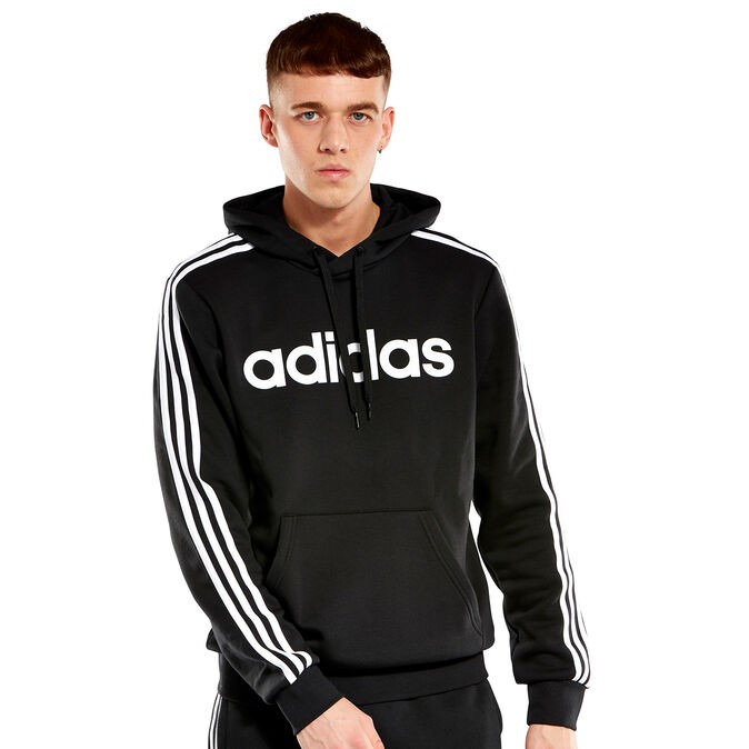 Áo Khoác Hoodie In Logo Adidas Phối 3 Sọc Cá Tính