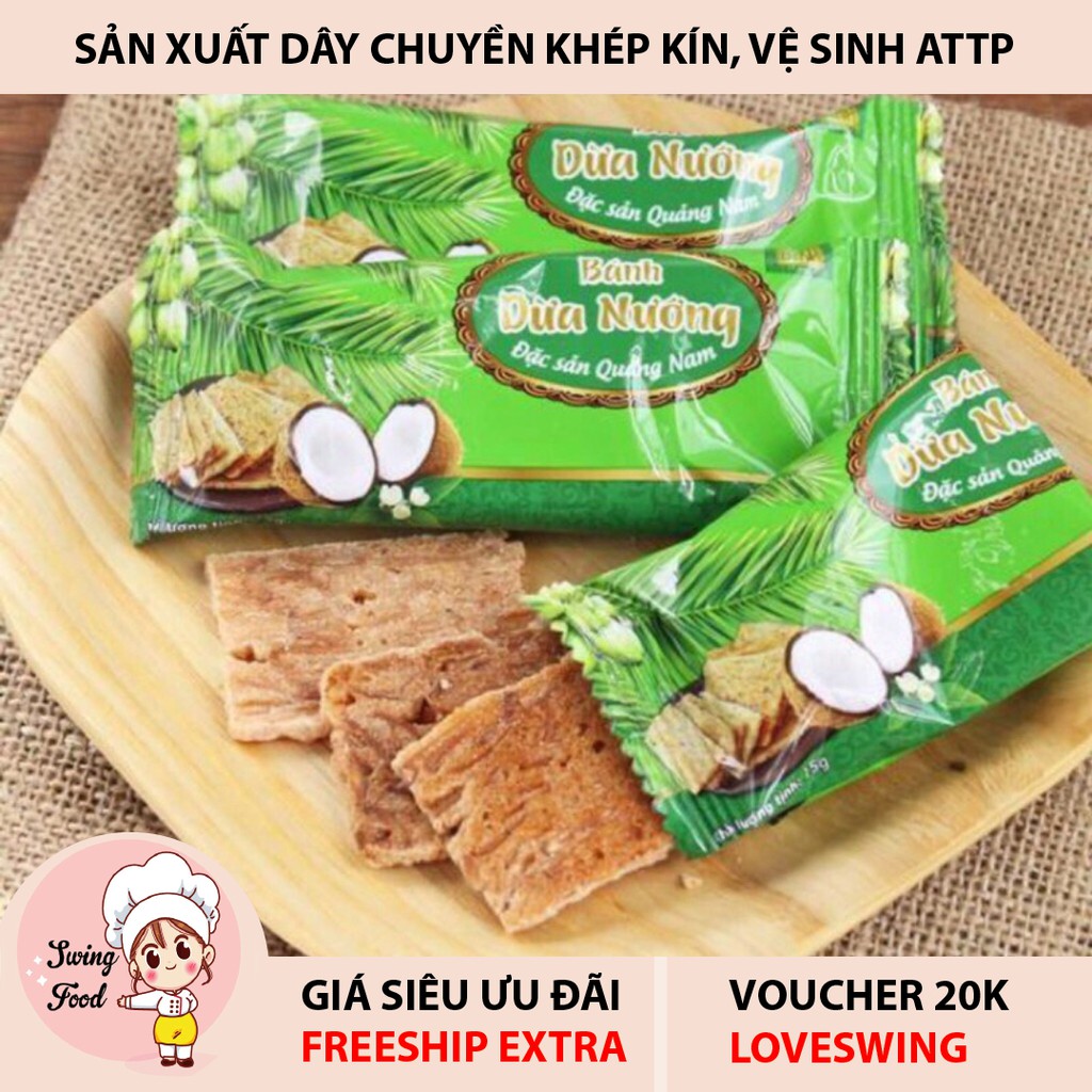 Bánh Dừa Nướng Đặc Sản Quảng Nam gói lẻ 💖 FREESHIP 💖 Bánh dừa giòn thơm đặc sản miền Tây