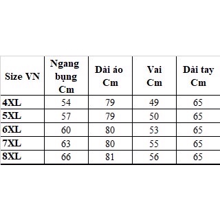 (Size 4XL - 8XL tới 130kg) ÁO SƠ MI NAM BIG SIZE