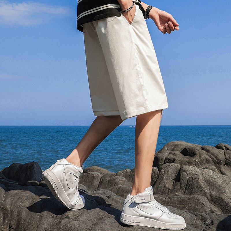 Quần short thể thao ống rộng màu đen thời trang mùa hè cho nam