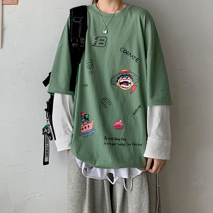 Áo Thun Tay Dài Dáng Rộng Phong Cách Hàn Quốc Cho Nam Giới | BigBuy360 - bigbuy360.vn