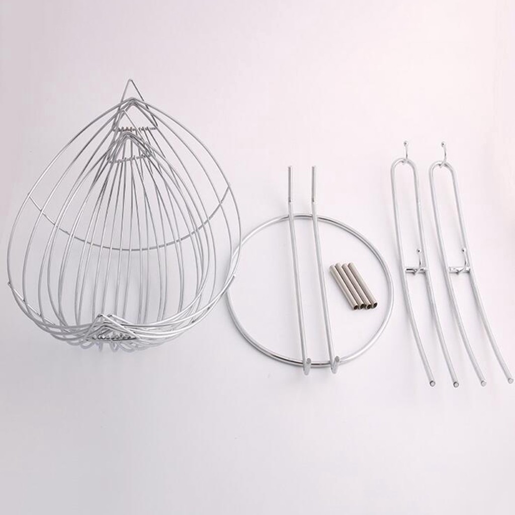 Swinging Metal Fruit Vegetable Bowl Basket 2 Tier Rack Storage Stand Holders