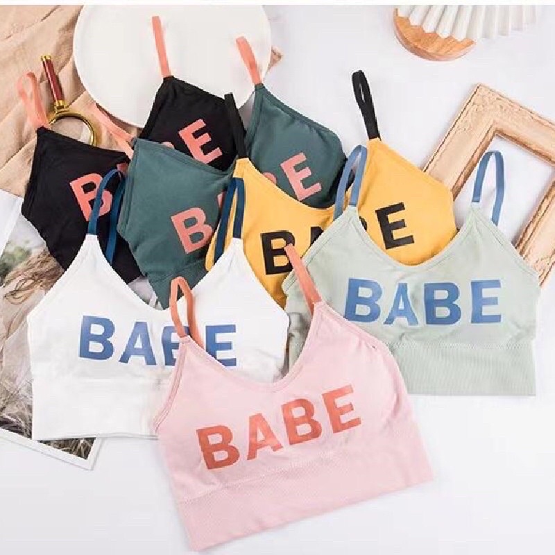 Áo Nữ Baby Cotton Chất Đẹp, Bra Nữ Chữ U Babe Siêu Cute Tập Gym, Thể Thao, Đi Biển Dạo Phố