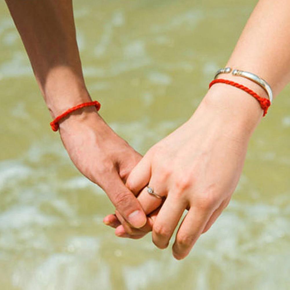 Vòng đeo tay dây bện màu đỏ may mắn phong cách năm con giáp dân tộc cho cặp đôi