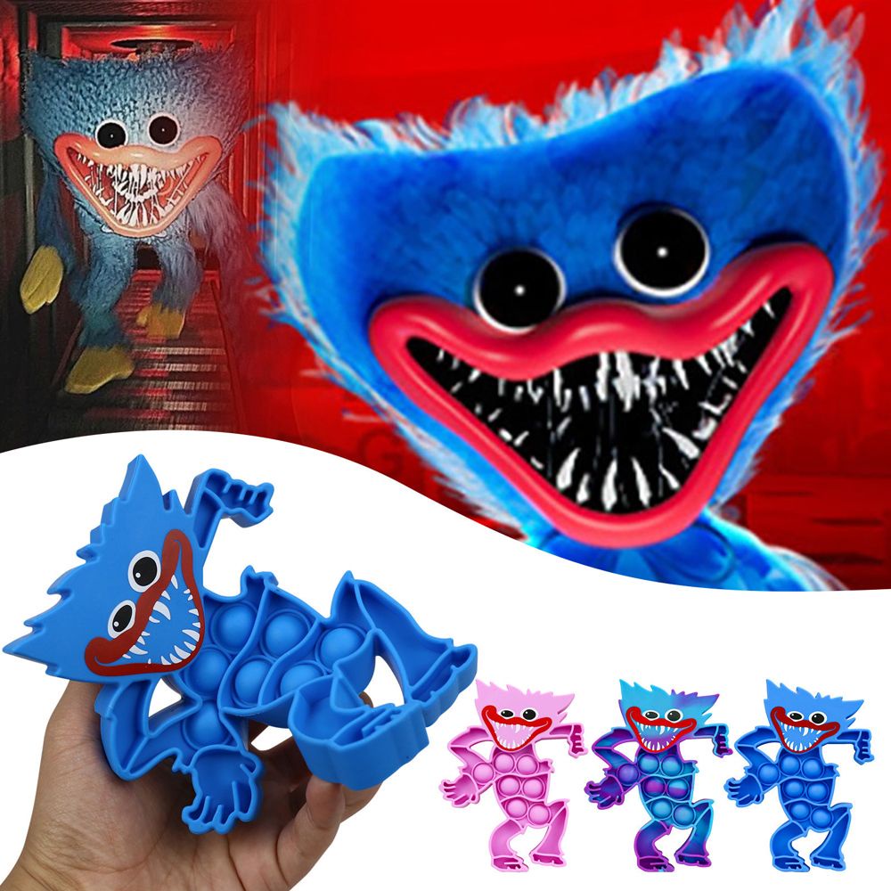 Đồ chơi nhấn bong bóng phong cách Huggy Wuggy tùy chọn màu sắc độc đáo vui nhộn làm bằng silicon