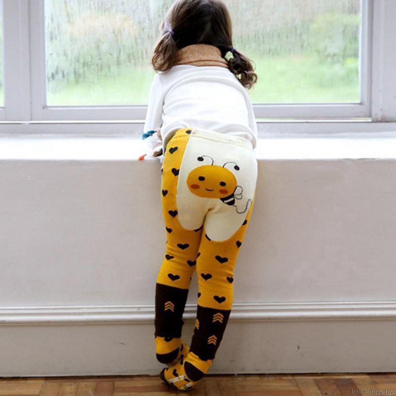 Quần legging giữ ấm in họa tiết động vật xinh xắn cho bé