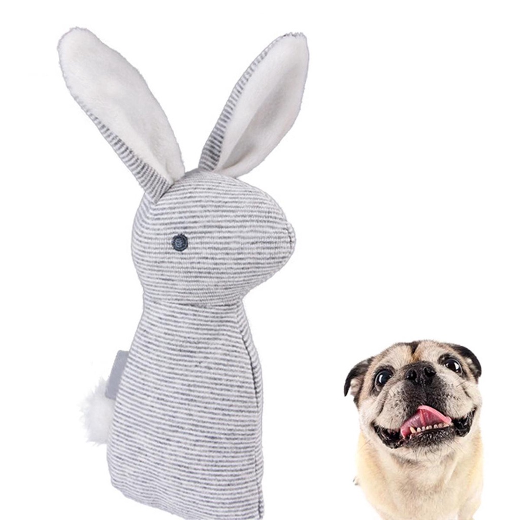 Đồ Chơi Thỏ Nhồi Bông Mềm Cho Thú Cưng