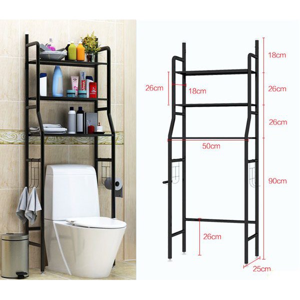 Kệ Để Sau Bồn Cầu 3 Tầng Tiện Lợi