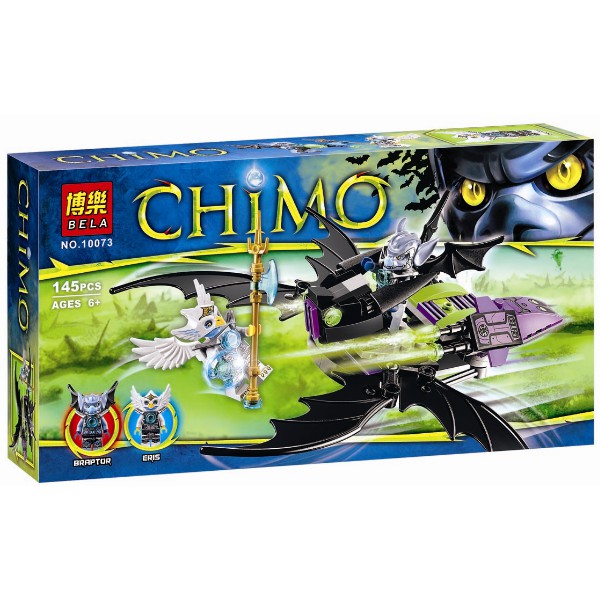 Đồ chơi lắp ráp Non lego chima chimo chim ưng trắng Eris, dơi Braptor và máy bay Bela 10073.