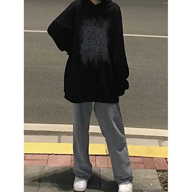 Áo hoodie dài tay oversize phong cách Hàn Quốc thời trang 2021 | WebRaoVat - webraovat.net.vn