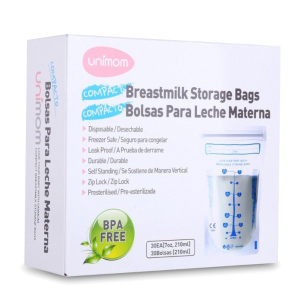 [GIÁ SIÊU TIẾT KIỆM] Túi trữ sữa đa năng Unimom Hàn Quốc hộp 30 túi 210ml không có BPA UM870497