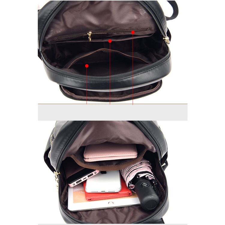 Ba Lô Da Đính Kim Cương Giả Sức Chứa Lớn Cho Nữ