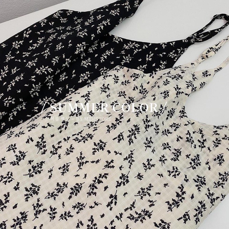 Váy hai dây hoa nhí hàng QC xịn - Liyeclothes