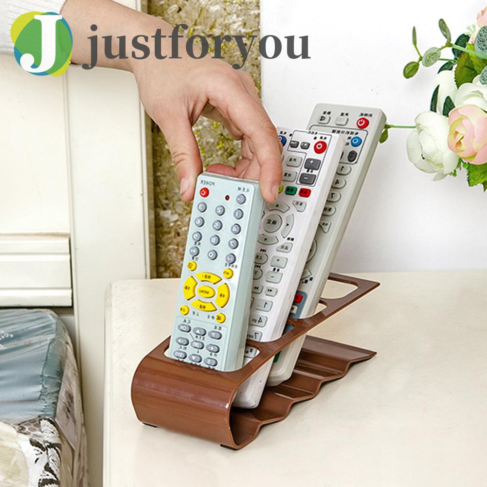 Justforyou2 Practical Wrinkled 4 Section Home Appliance Remote Control Stand Holder