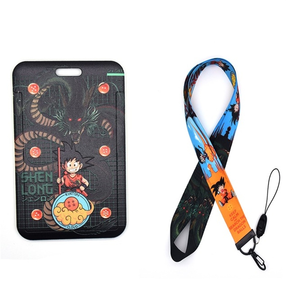 Dây đeo thẻ ID họa tiết hoạt hình Dragon Ball dành cho học sinh