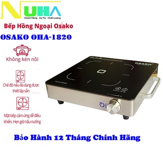[Bếp Không Kén Nồi]Bếp điện hồng ngoại 2 vòng nhiệt cao cấp Zircon Khung hợp kim nhôm và OSAKO OHA-1820