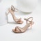 Giày sandal cao gót dusto thười trang công sở đẹp đính đá chắc chắn da mềm êm chân gót cao 7p màu be,vàng-SDDT023