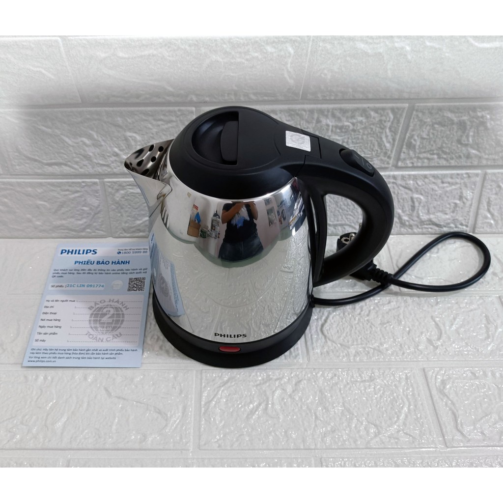 Ấm siêu tốc mini inox Philips HD9303/03 1.2 lít