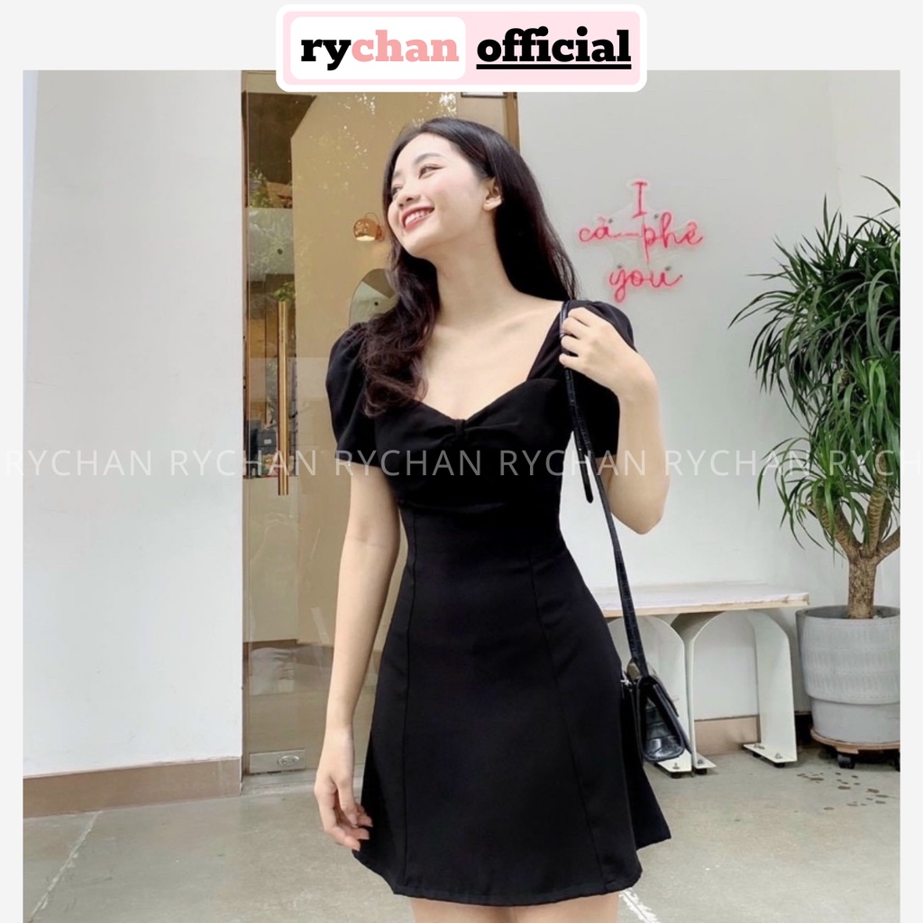 Đầm Váy Dự Tiệc Cưới Form Ngắn Nhúng Ngực Tay Ngắn Nữ Tính Đi Cafe Hẹn Hò 3 Màu Trắng Đen Nude [ẢNH THẬT CUỐI] - DX9709