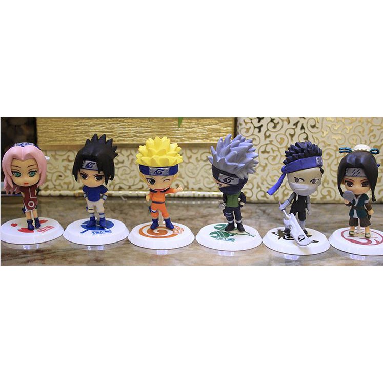 Bộ 6 mô hình Naruto chibi phần 1 có bán lẻ nhân vật