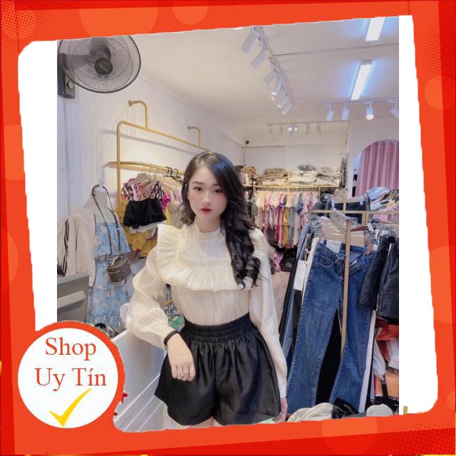 ⚡️BÁN SỈ⚡️Sơ mi tơ óng bèo cổ vuông