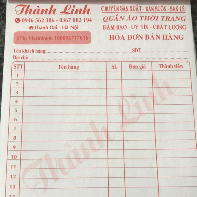 XƯỞNG MAY THÀNH LINH