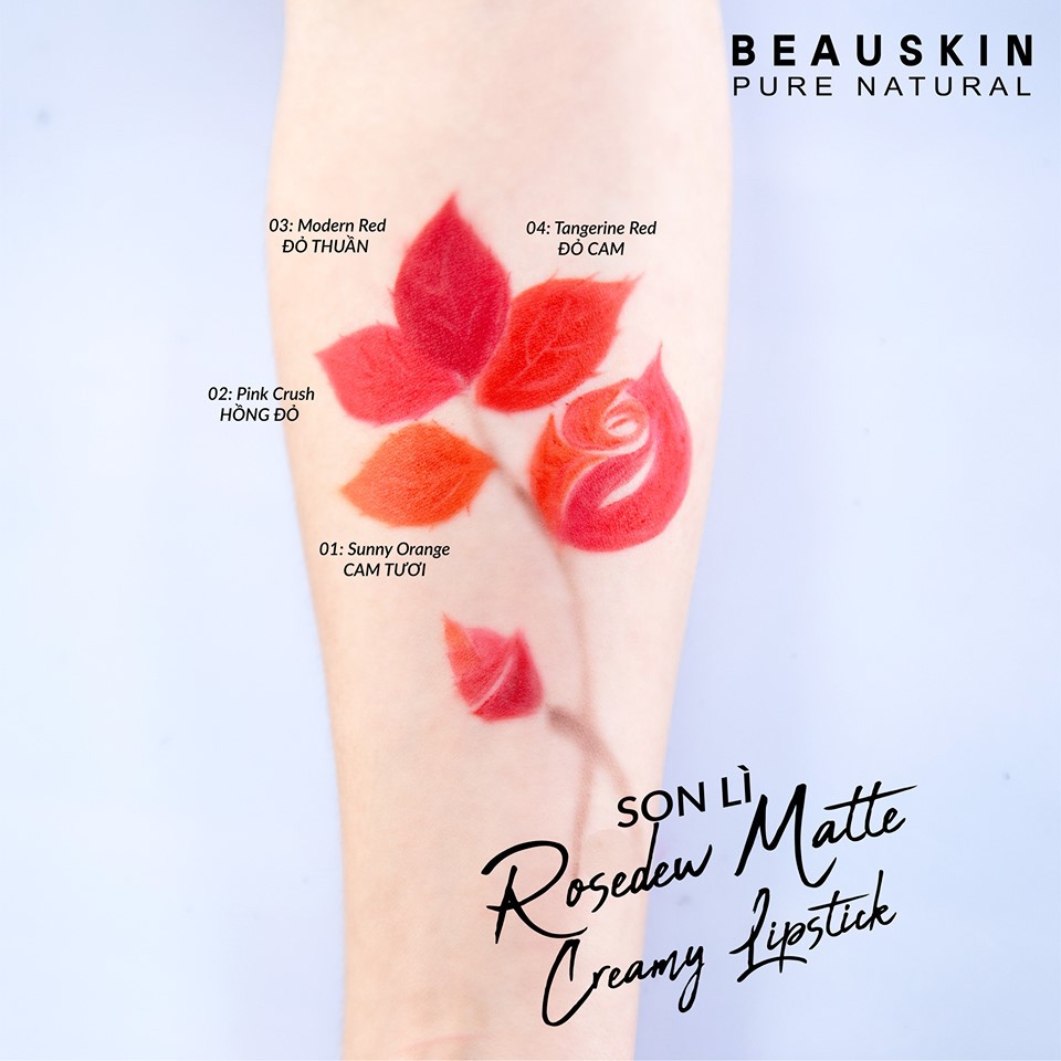 Son lì Beauskin Rosedew Matte Creamy Hàn Quốc [Chọn Màu]