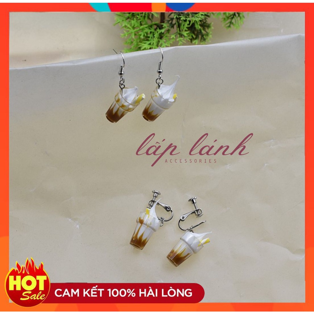 [CÓ SẴN] BÔNG TAI HOA TAI THỜI TRANG HÌNH LY TRÀ SỮA CÁ TÍNH DỄ THƯƠNG NỔI BẬT ĐỘC ĐÁO 214BT093