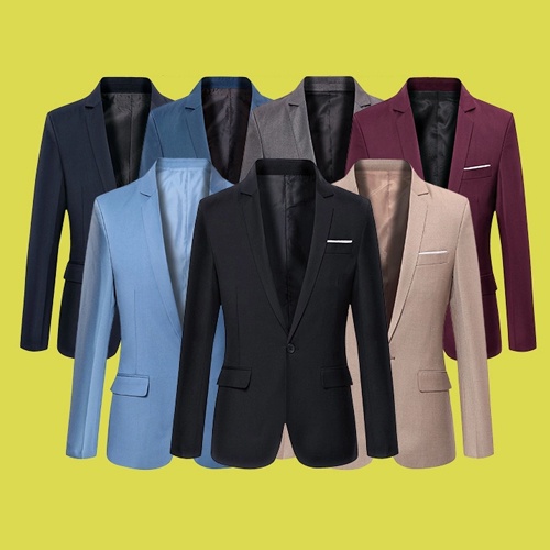 Áo khoác blazer BEFOYI dáng ôm tay dài phong cách thời trang Hàn Quốc dành cho nam XH7034