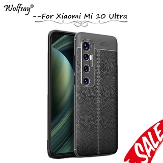 Ốp điện thoại da PU Silicone mềm sang trọng cho Xiaomi Mi 10 Ultra