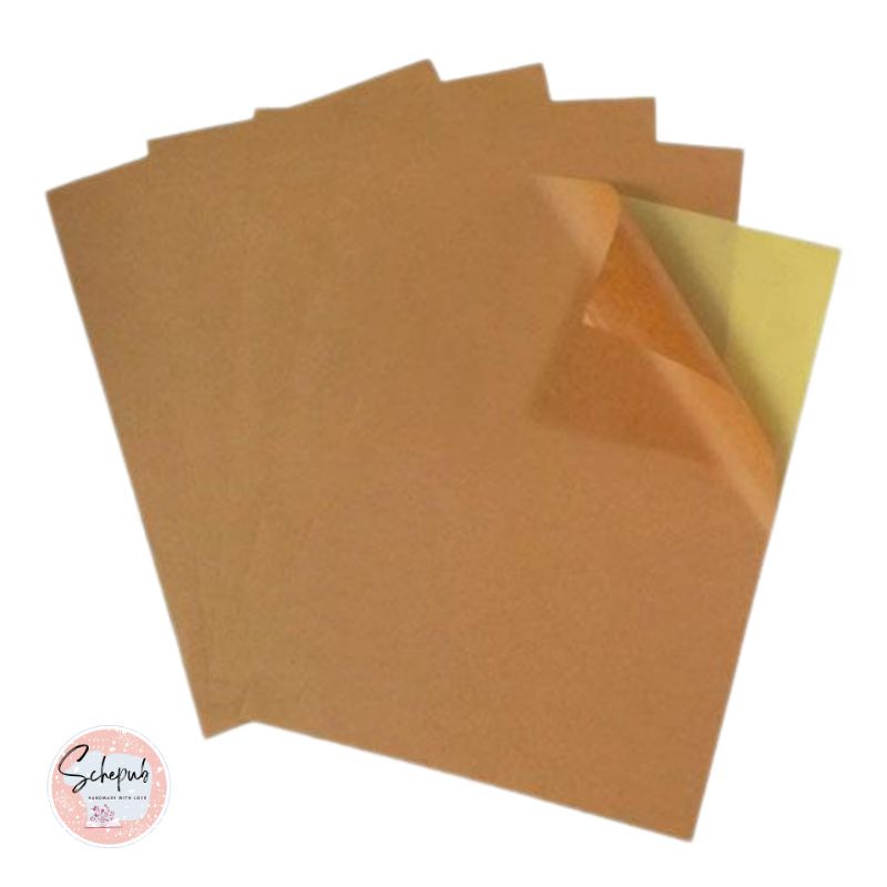 Giấy in decal kraft 100 tờ/xấp độ bám dính cao, kích thước A5, A4, A3