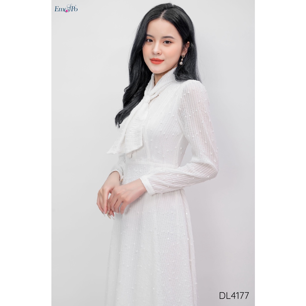 Đầm xòe, Cổ tà thắt nơ Emspo DL4177