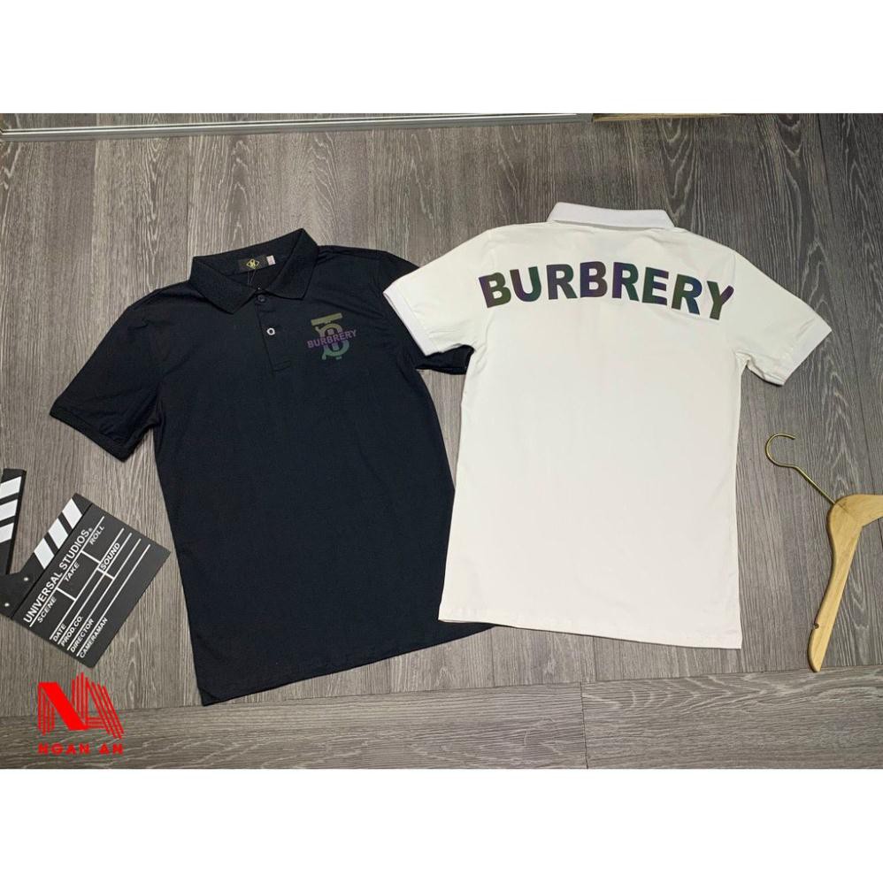 ÁO THUN NHŨ BẠCUNISEX IN CHỮ BURBERRY Áo phông cotton chất đẹp mát, áo unisex, áo phông trắng đen