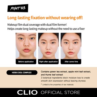 Phấn nước clio cố định lớp trang điểm spf50 15g + 15g - ảnh sản phẩm 5