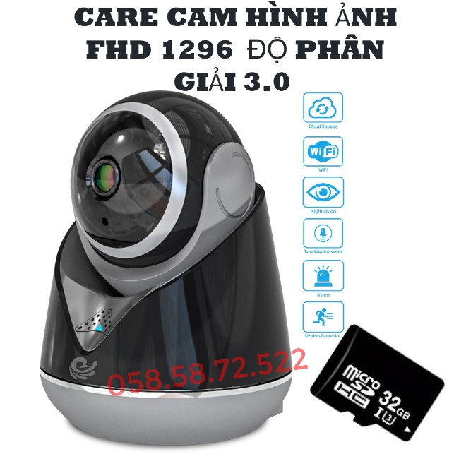 [Cam góc rộng] Camera wifi Carecam 19Y300 3.0MPx CARE CAM Full HD 1080p mới 2020 bảo hành 12 tháng – 19Y 300