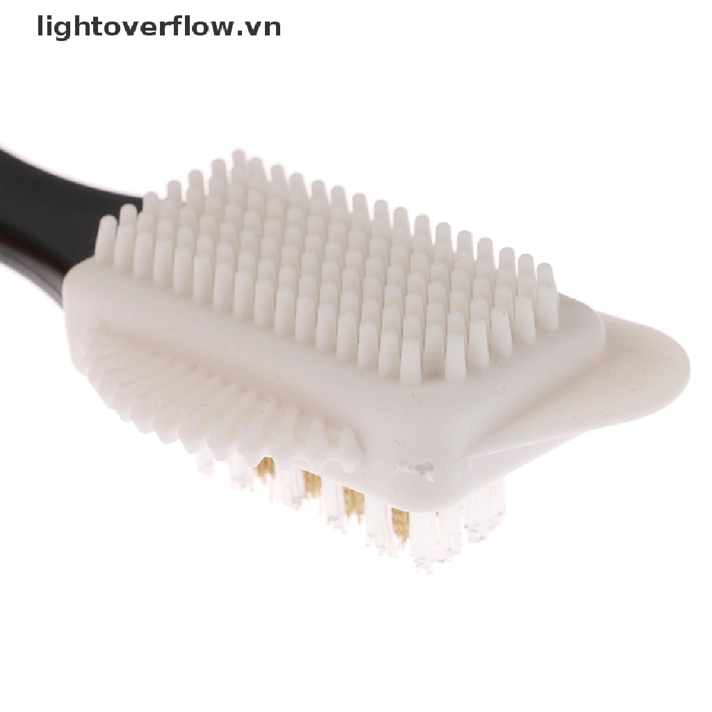 1 Bàn Chải Làm Sạch Giày Da Lộn / Nubuck Hình Chữ S Màu Đen