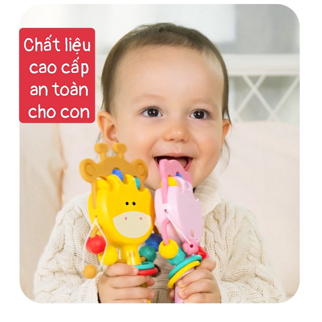 Đồ chơi xúc xắc kèm gặm nướu cao cấp có đế dính hút chân không cho trẻ em dochoigo.vn