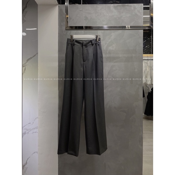 EUMSO - Quần tây hack dáng lưng cao ống rộng LANA PANTS