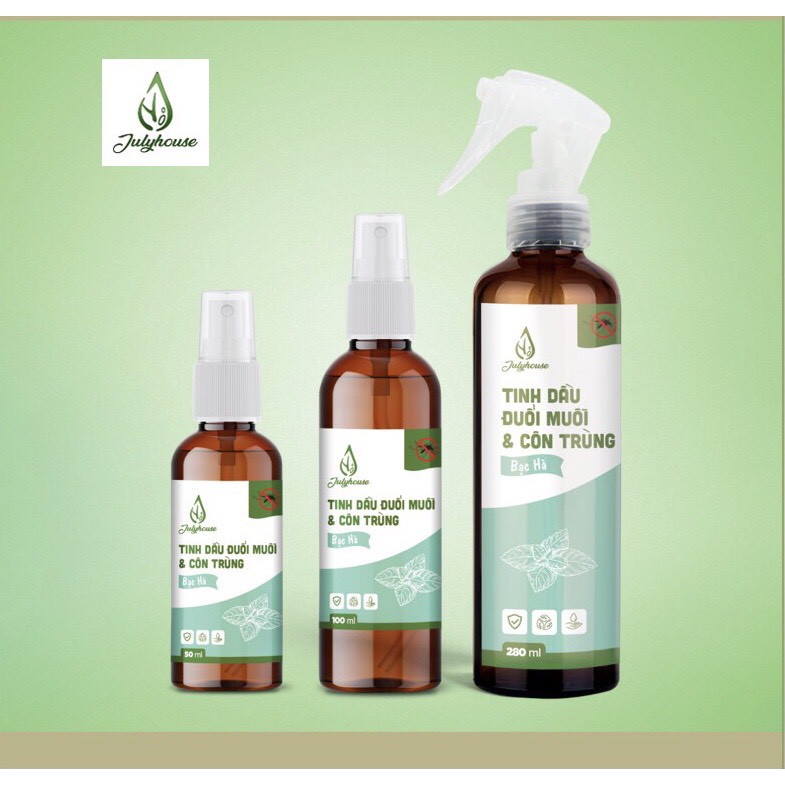 Chai xịt phòng đuổi muỗi JULYHOUSE hương bạc hà diệt muỗi và côn trùng