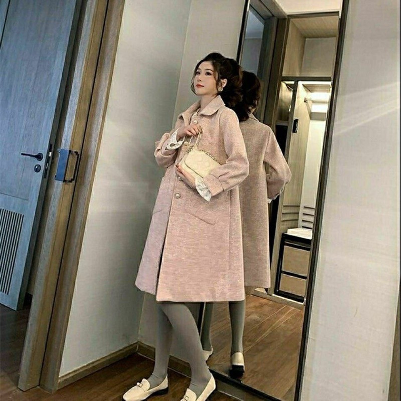 Áo dạ dáng dài xinh xinh