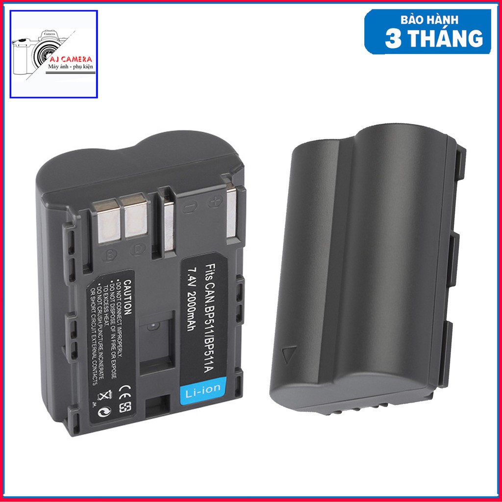 Pin máy ảnh for Canon BP-511 dung lượng 2000 mAh dùng cho máy ảnh EOS 5D/50D/40D/30D