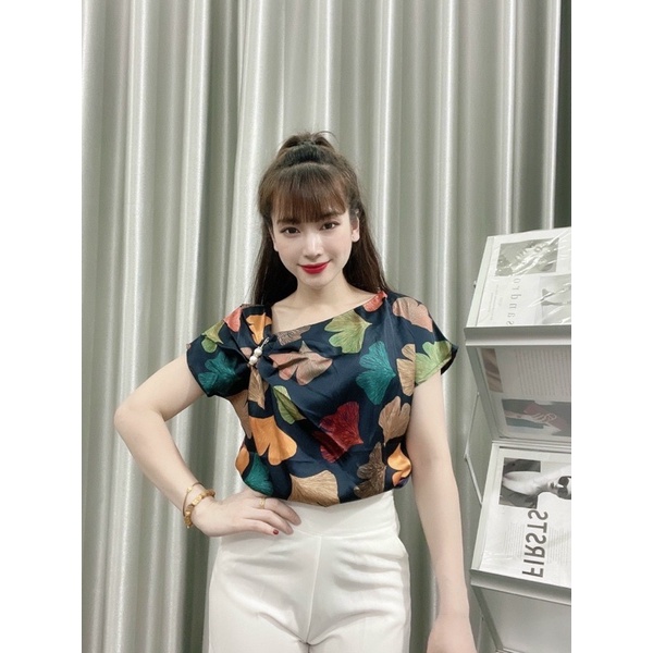 Áo sơ mi kiểu nữ nhiều hoạ tiết tặng kèm tag ngọc[ Ảnh thật shop tự chụp]