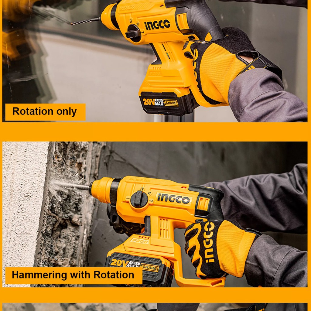 MÁY KHOAN ĐỤC BÊ TÔNG 20V INGCO CRHLI2201 CRHLI202287