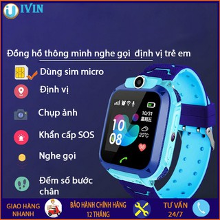 Đồng hồ thông minh cho trẻ em Q12 Nghe gọi, Định Vị, Nghe Gọi, chụp ảnh, Chống nước IP67, Cuộc gọi SOS