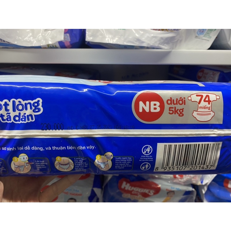 Tã/ bỉm dán Huggies NB1-56/NB1-74/NB2-40/ S30/S56/M26//M48/L23/L42