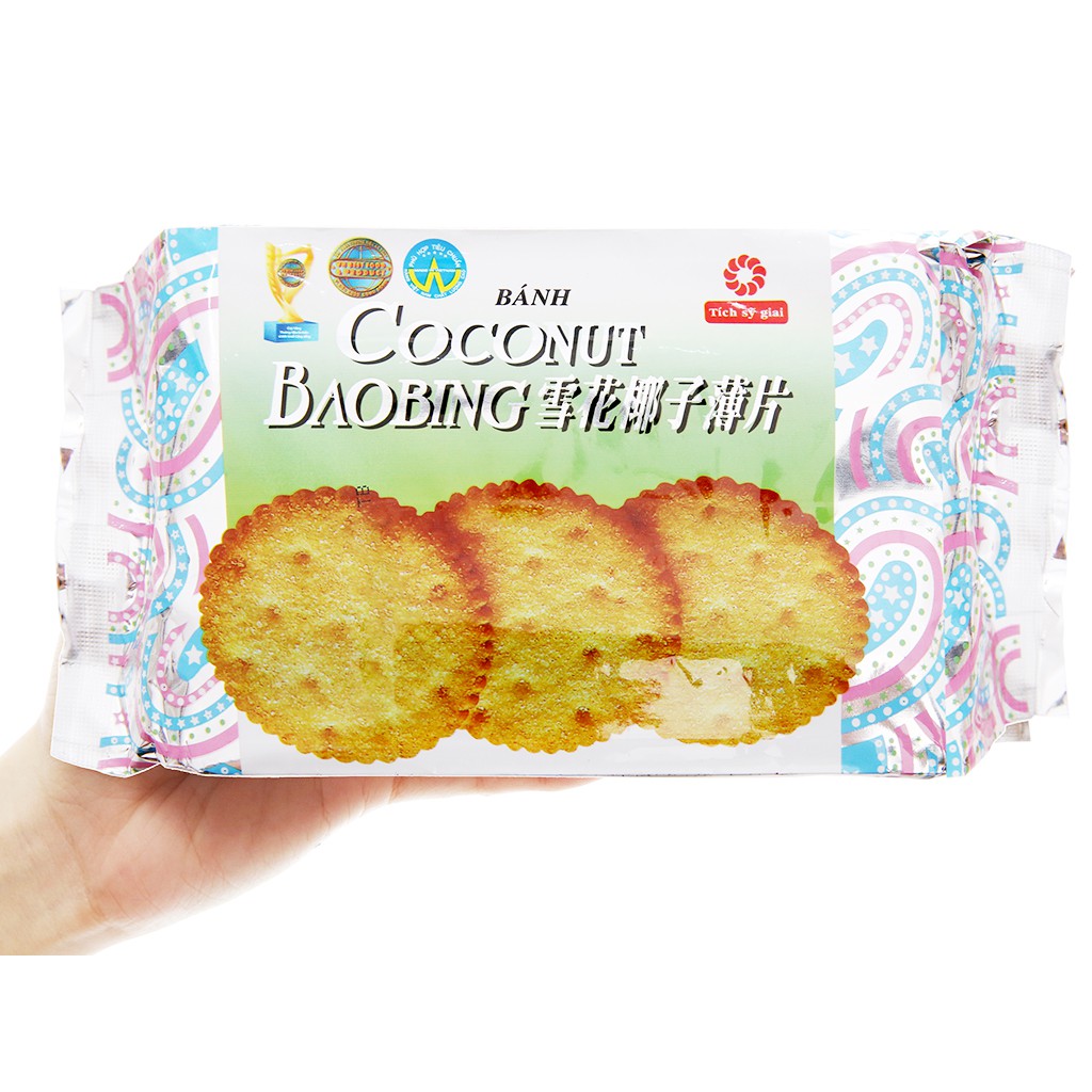 Bánh quy phủ đường Coconut Baobing gói 180g | BigBuy360 - bigbuy360.vn