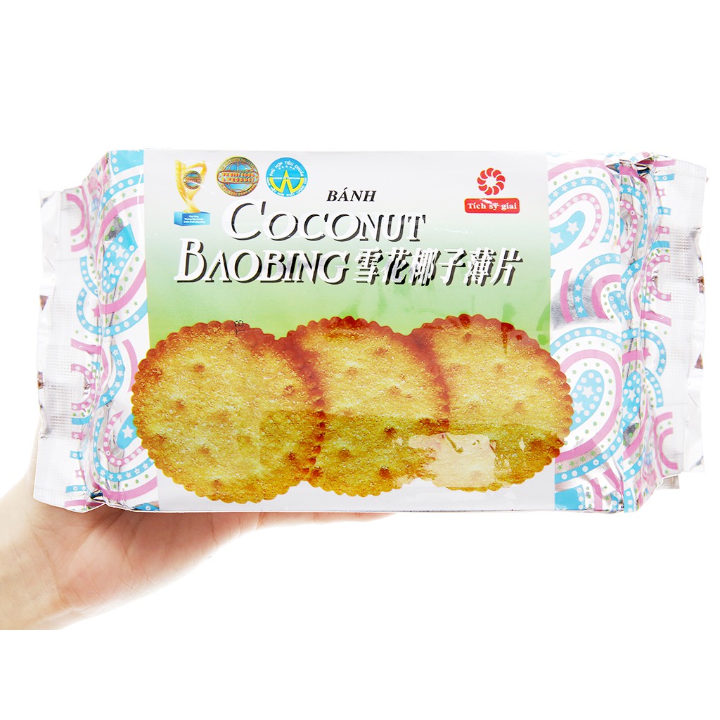 Bánh quy phủ đường Coconut Baobing gói 180g | BigBuy360 - bigbuy360.vn