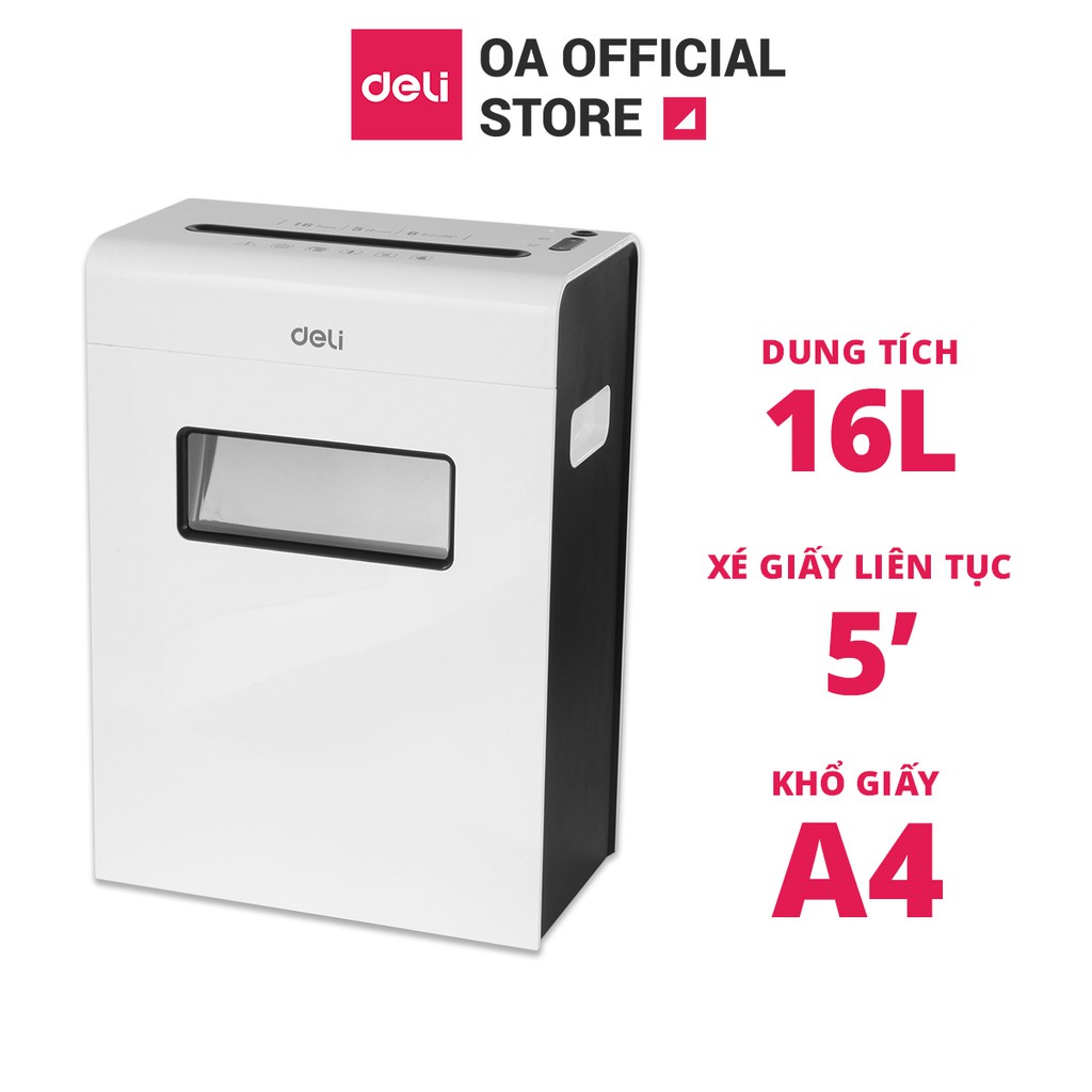 Máy Hủy Tài Liệu Cao Cấp Deli Chính Hãng - Phù Hợp Bảo Mật Giấy Tờ Trong Doanh Nghiệp, Văn Phòng, Nhà Trường E9921-EU