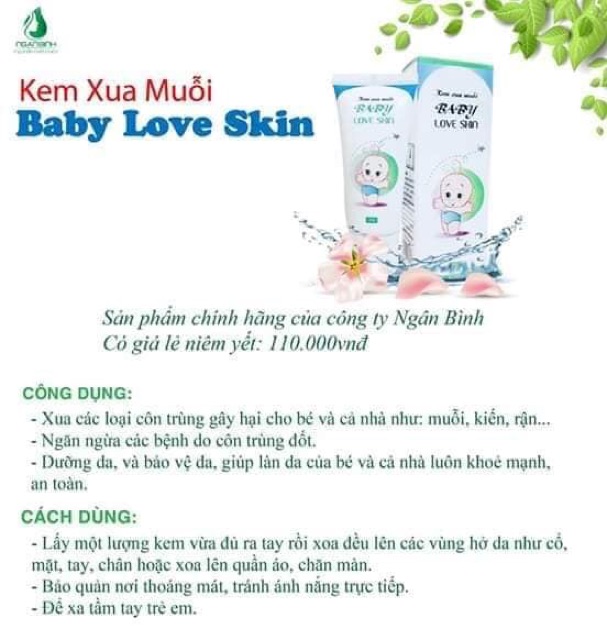 kem xua muỗi baby love skin